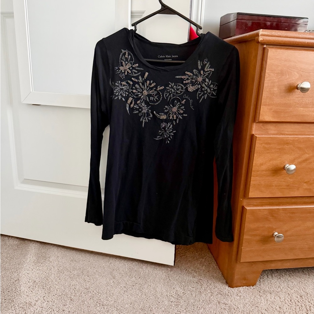 Calvin Klein Jeans floral long sleeve top